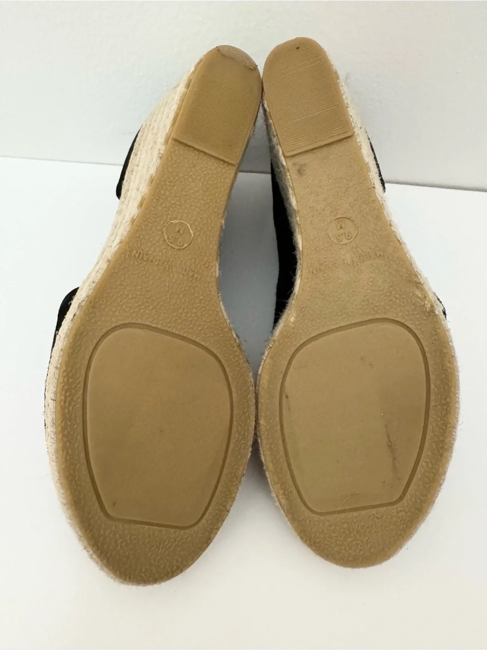 Vince Sonora Black Suede D'Orsay Platform Wedge Espadrille Sandals, Size 41 / 10